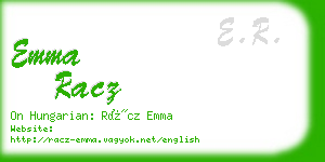 emma racz business card